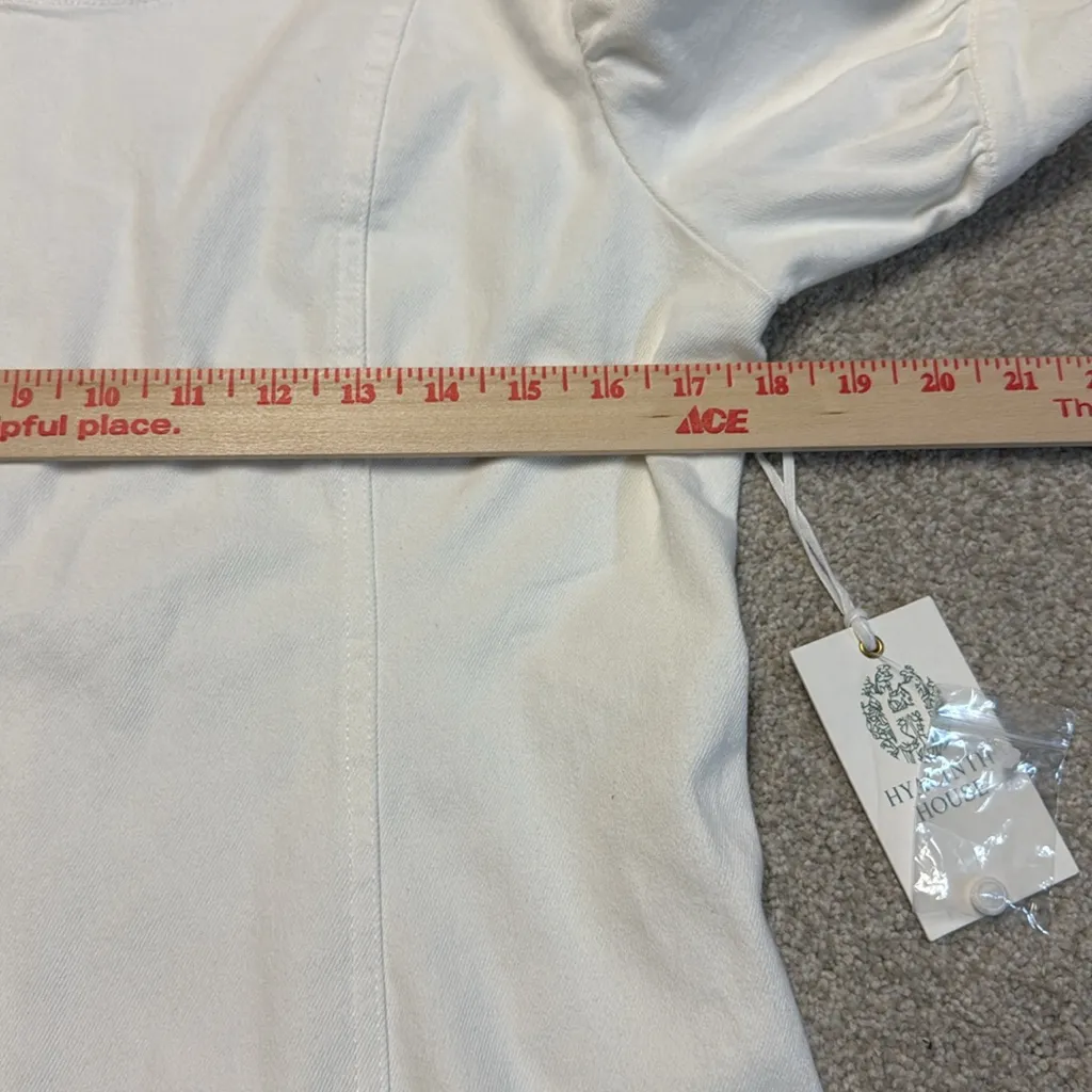 Hyacinth House White Stretch‎ Denim Juniper Mini Dress Sz L NWT Tuckernuck Size L - Image 8