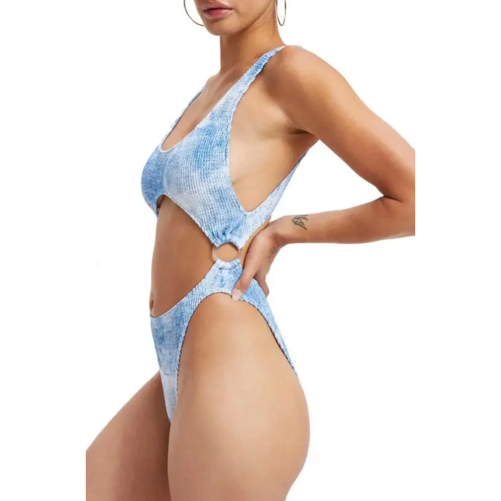 NWT GOOD AMERICANAlways Fits Tie Dye‎ One-Piece Swimsuit Sz 3/4 Sz Large XL $105 - Image 3