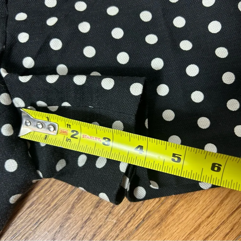 Loft  | Black & White Polka Dot Textured Shorts Size 6 - Image 10