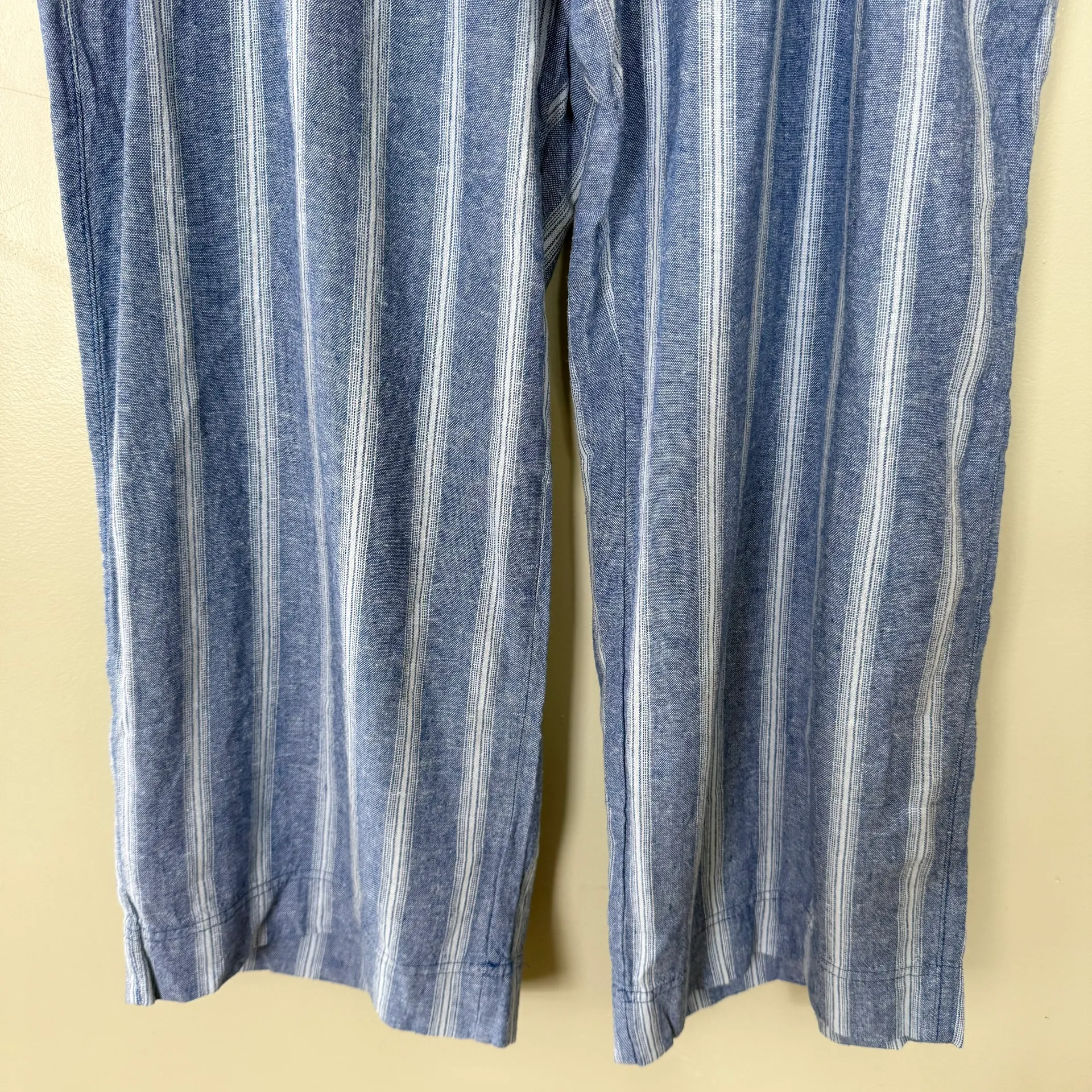 NWT  Linen High Rise Wide Leg Pants Blue White Stripes Women’s Size XL - Image 7