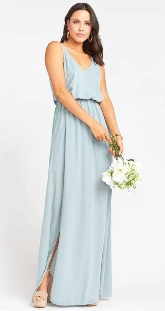 Show Me Your Mumu Kendall Maxi Dress in Silver Sage Crisp Bridal size XL NEW - Image 9