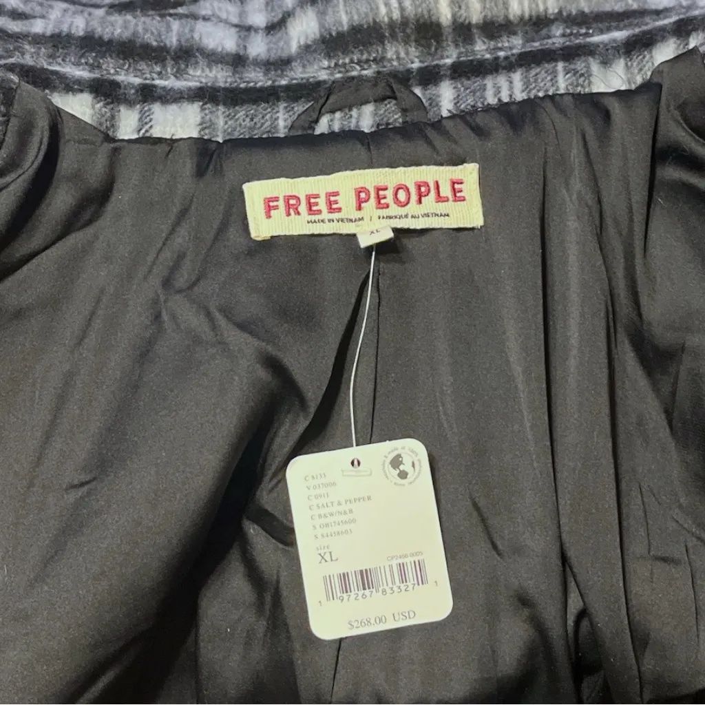 Free People Highlands Wool Plaid Peacoat - Image 8