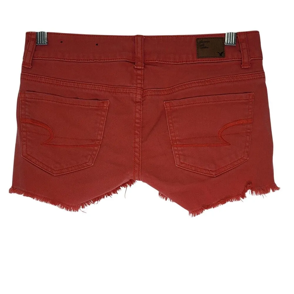 American Eagle Shorts Womens 00 Booty Hot Pants Stretch Cutoff Frayed - Image 2