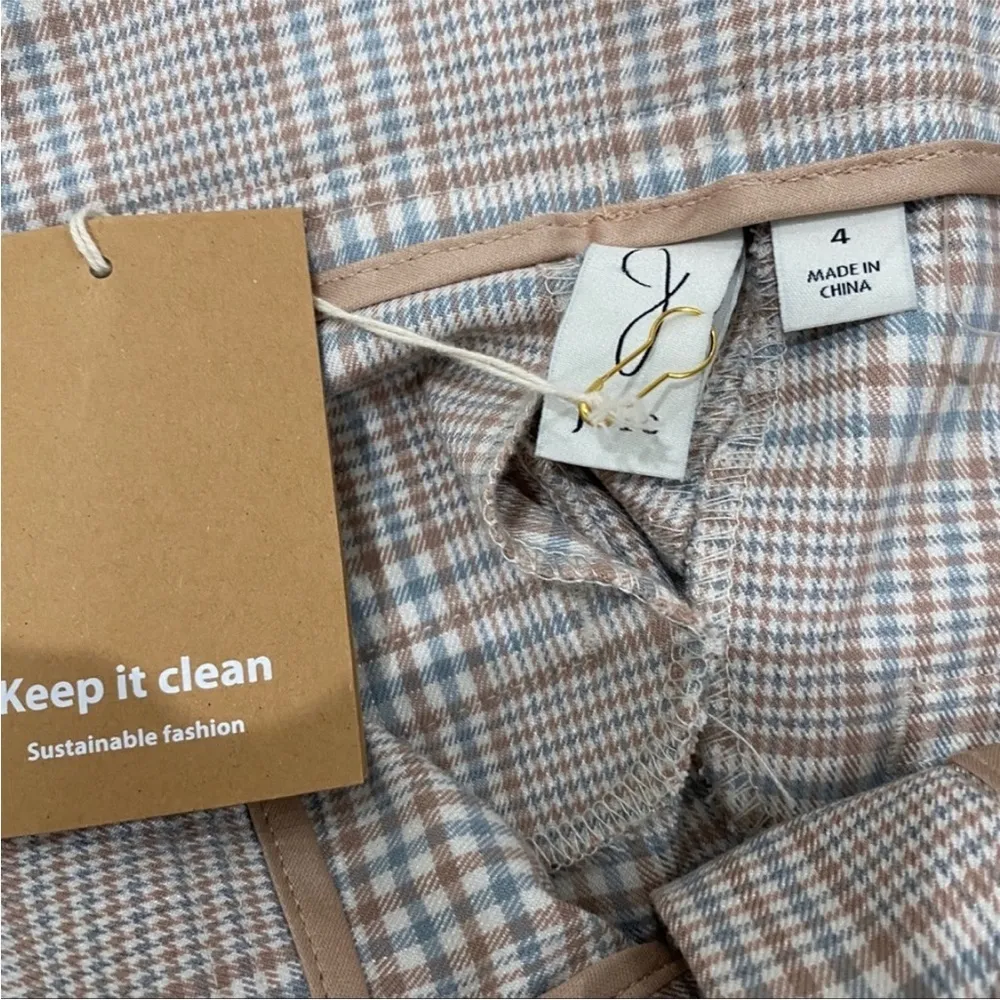 Joie plaid pants with self waist tie NEW - Image 6