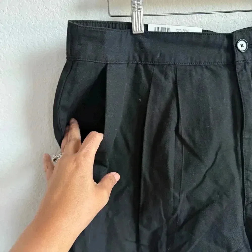 Joie Women's Black High Rise Linen‎ Blend Pleated Casual Preppy Shorts XL NWT - Image 10