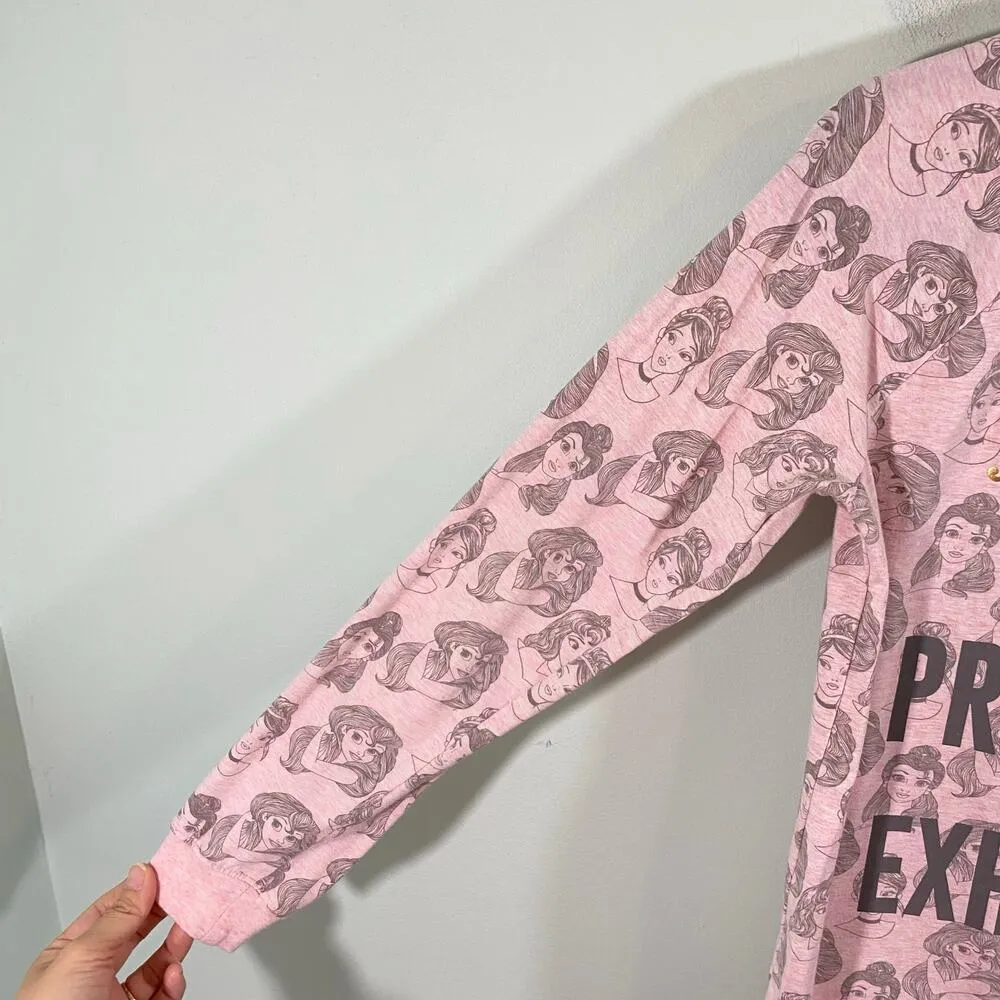 Disney Women's Pink "Being a Princess is Exhausting" Graphics Top Size XS - Image 5
