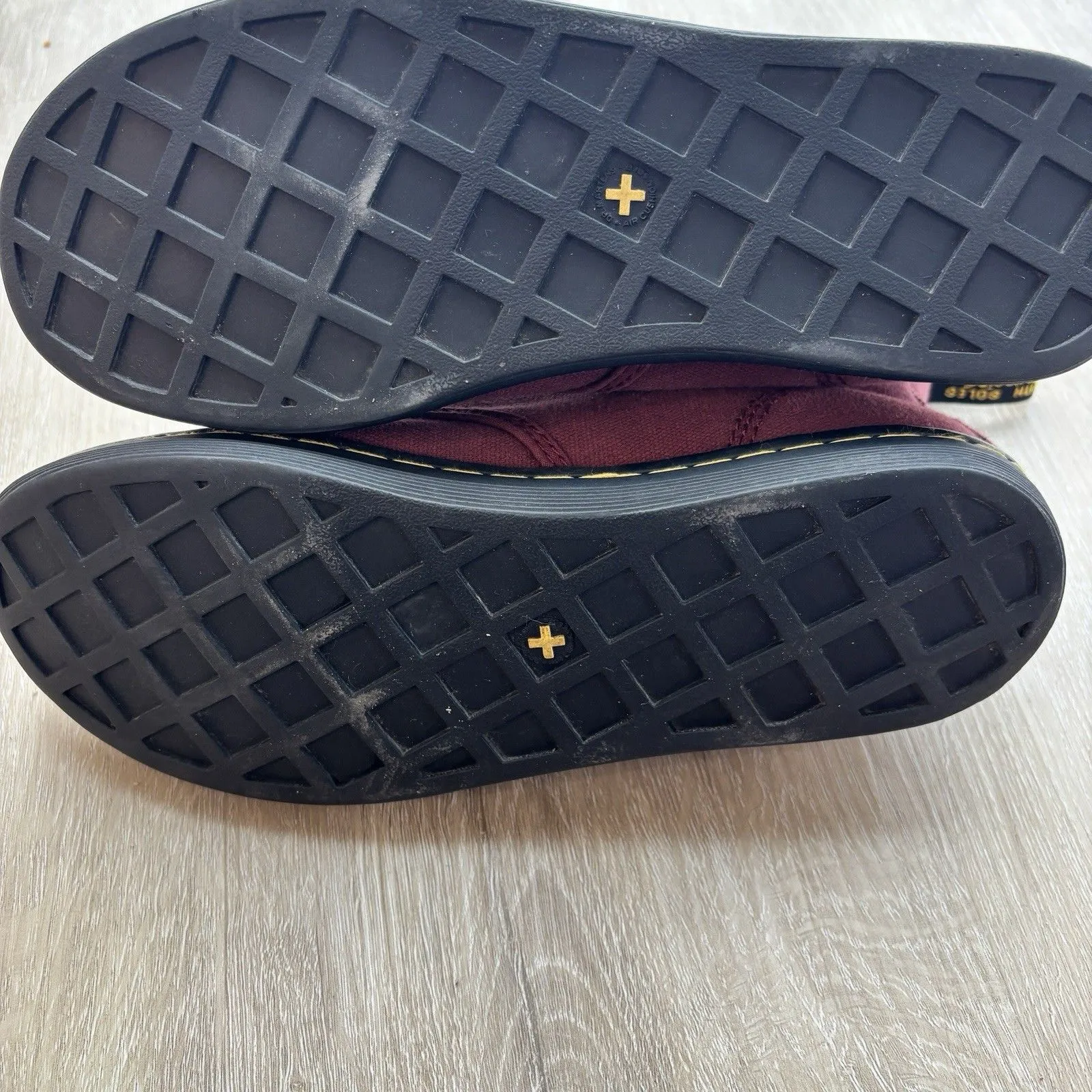 Dr. Martens Canvas Shoreditch Combat Sneakers Maroon US 8 EU 39 UK 6 AirWair EUC - Image 13