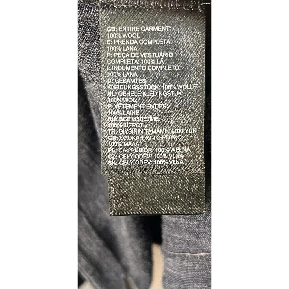 The North Face Women's 100% Wool Quarter Zip Pullover Top Gray Small Base Layer - Image 8