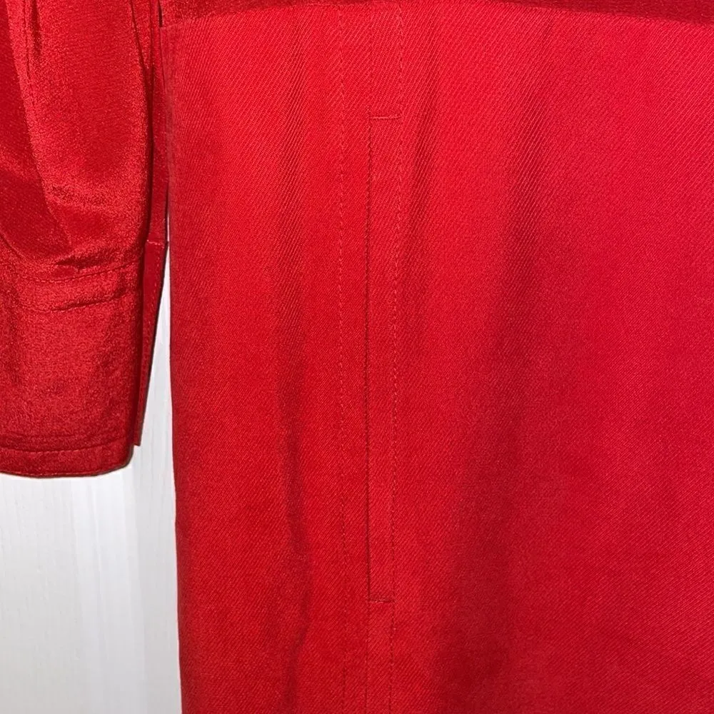See by Chloe Long Sleeve Red Silk Dress with pockets - Image 2