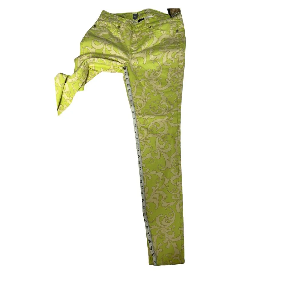 Mossimo Women's Skinny Jeans Yellow Print Fit 4 Sz 6 - Image 4
