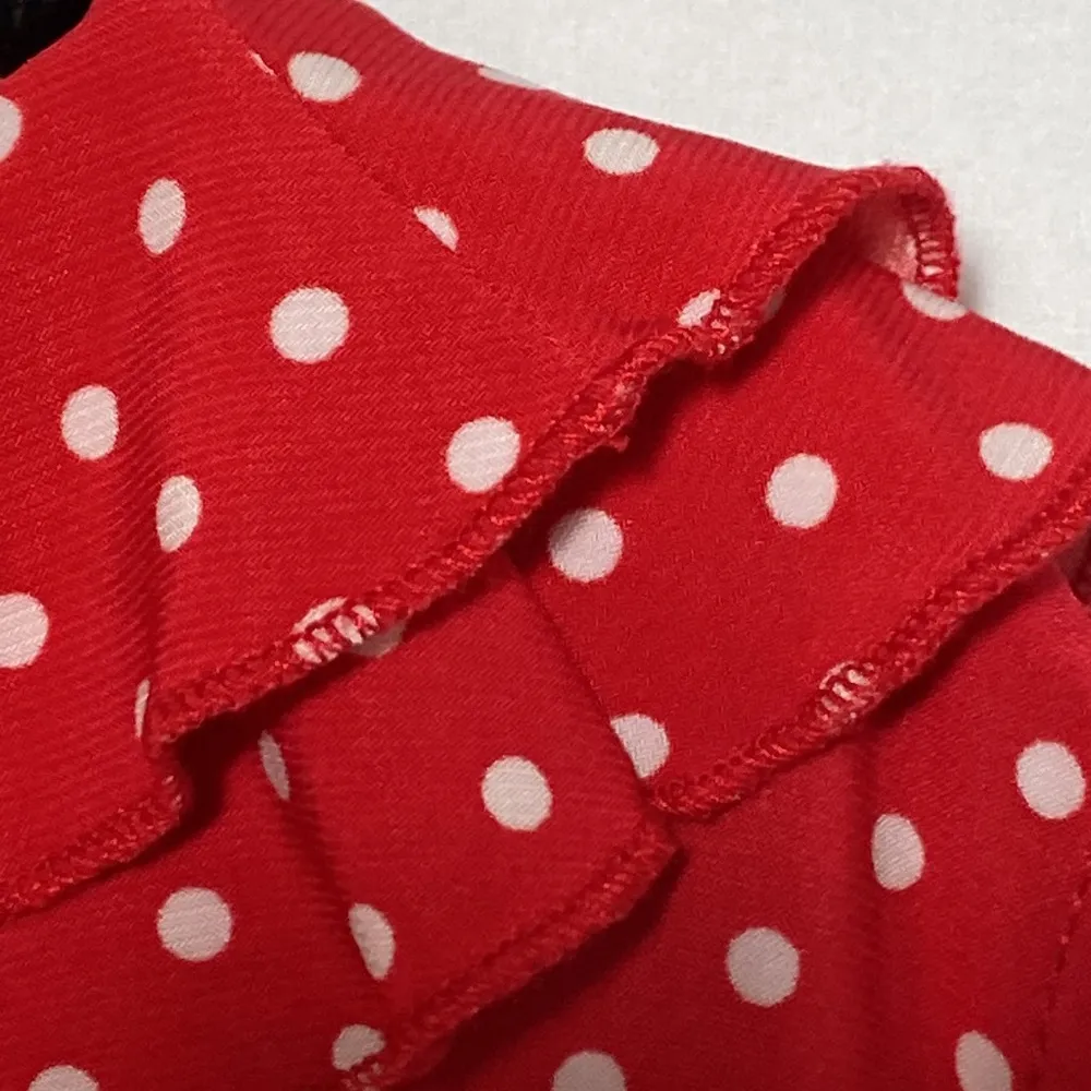 CHAPS polka dots red and white blouse - Image 5