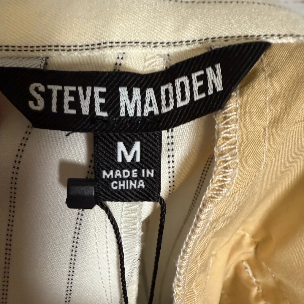 Steve Madden Cream Pinstripe Dress Pants - Image 5