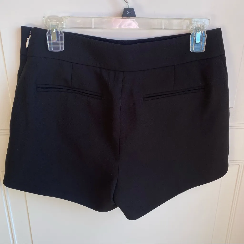 4/$20 J. Crew Dressy Stretchy Flat Front Shorts Black and White - Image 9