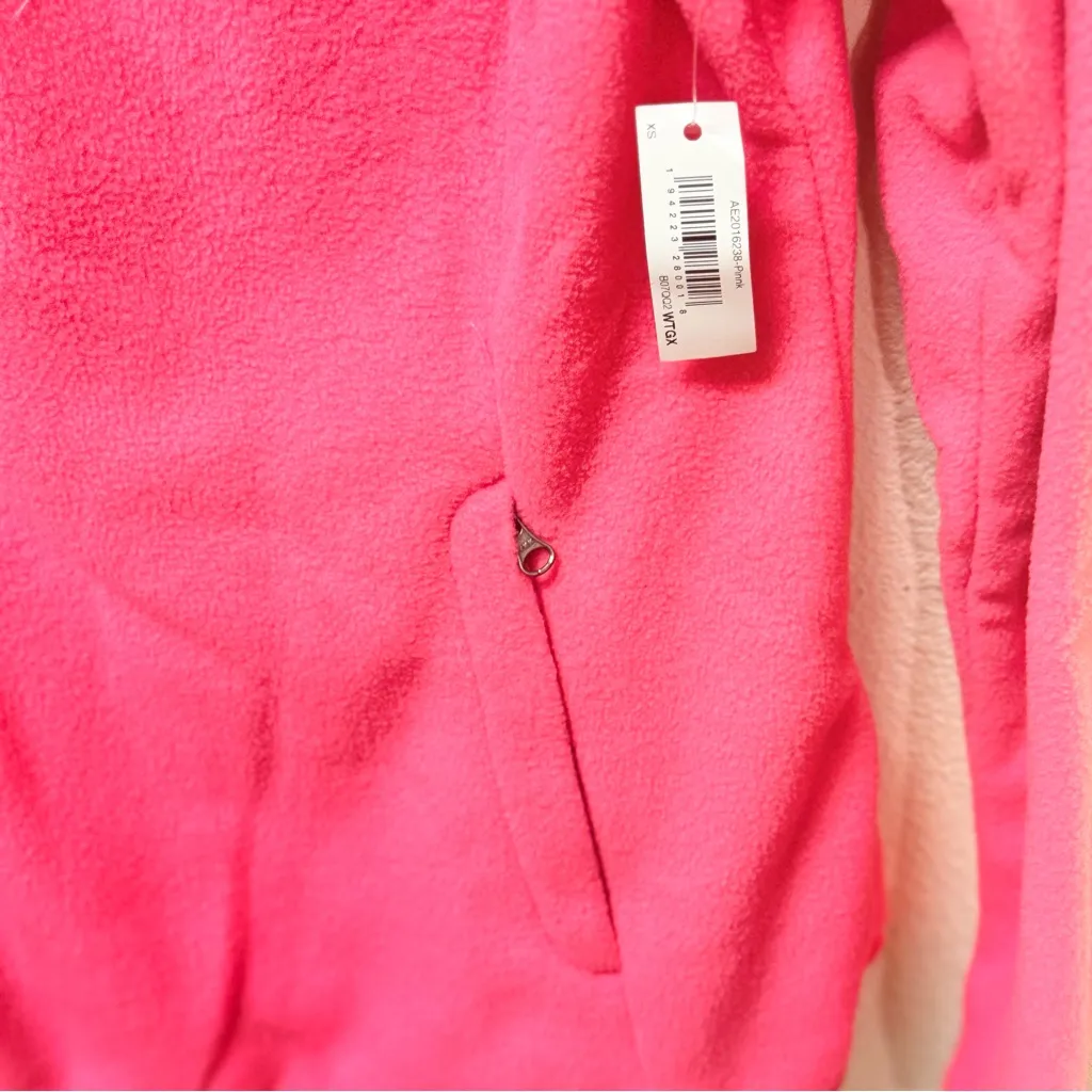 NWT Hot Pink Amazon Essentials Fleece Pullover Sz XS‎ - Image 3