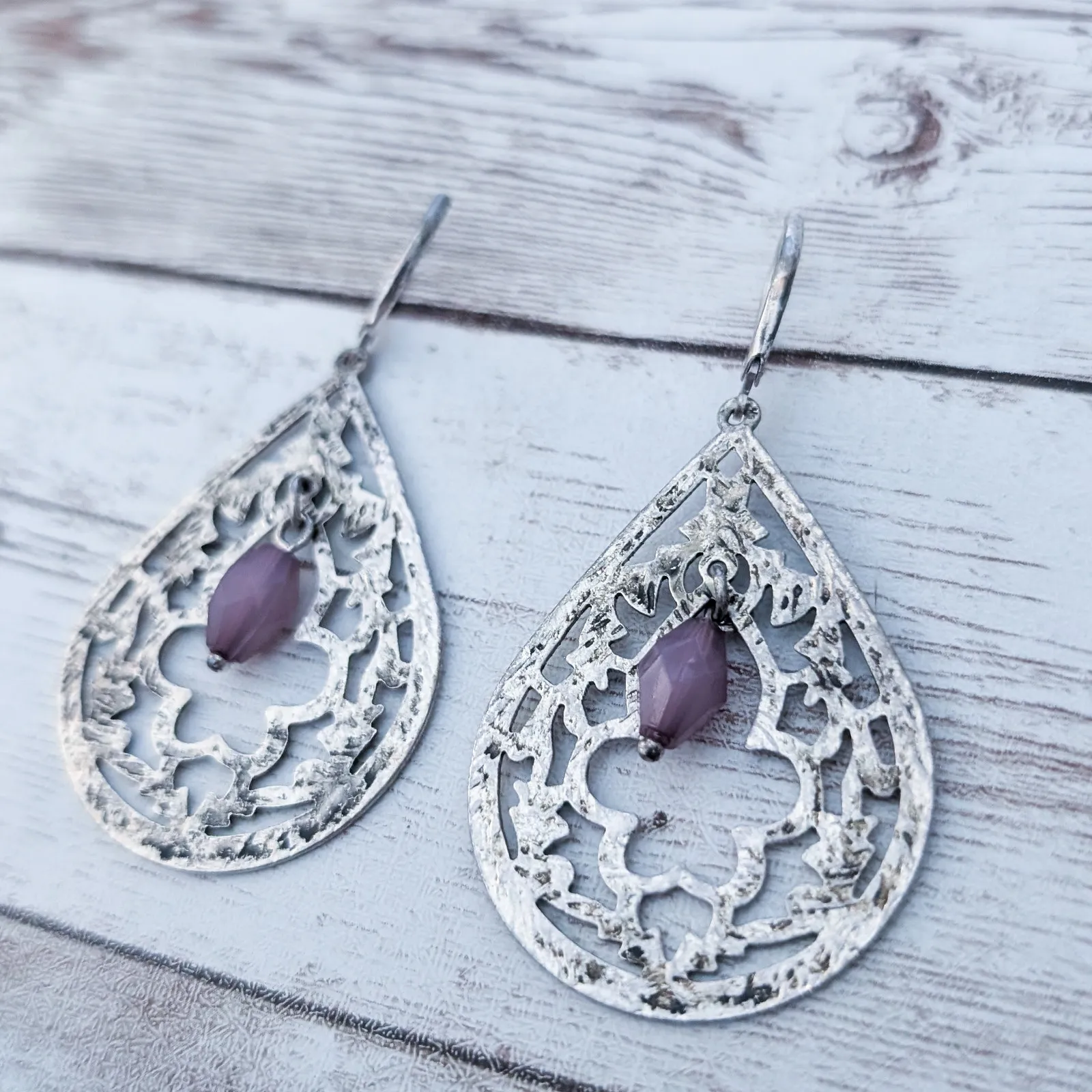 Large Dangle Earrings Pierced Ears - Image 2