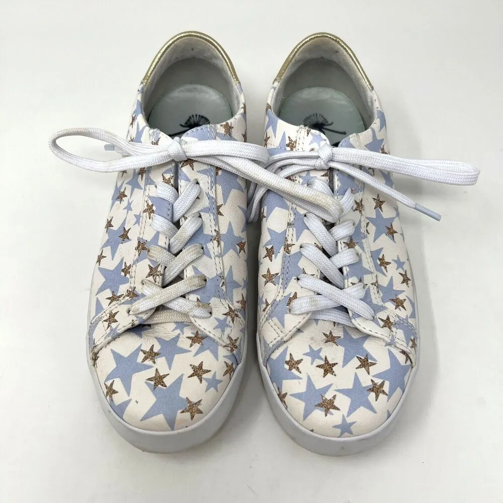 OTBT Shoes Court In Star Blue Gold‎ Leather Lace Up Sneakers Comfort Size 6.5M - Image 5