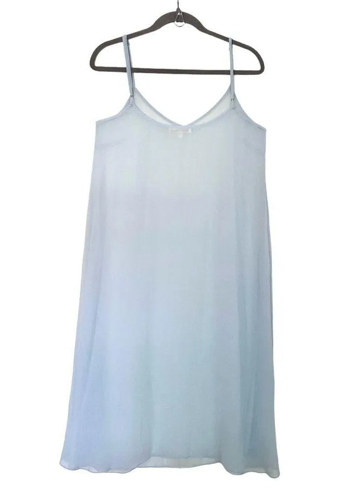 Love Shack Fancy  Sheer Short Cami Slip Dress S Blue - Image 3