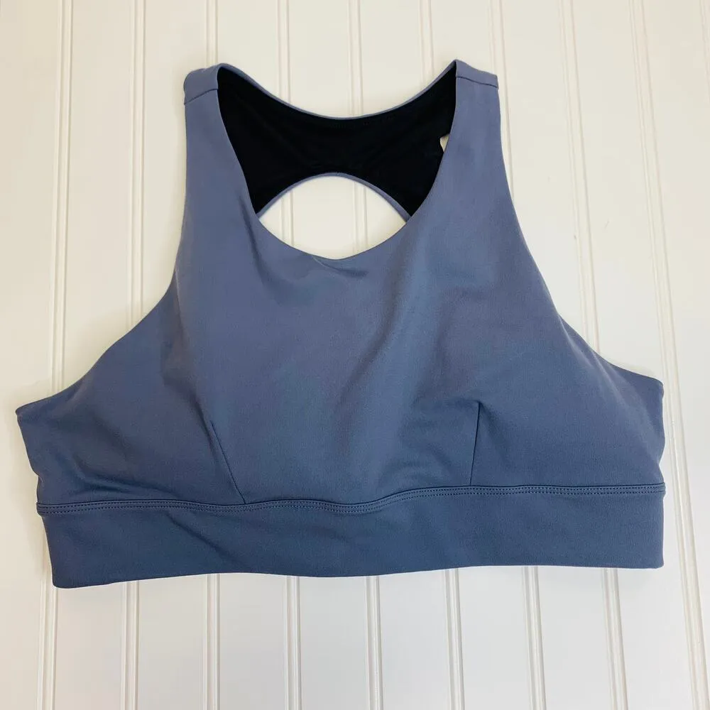 Zella Studio Lite Sports Bra Gray Bluish Sz Large - Image 4
