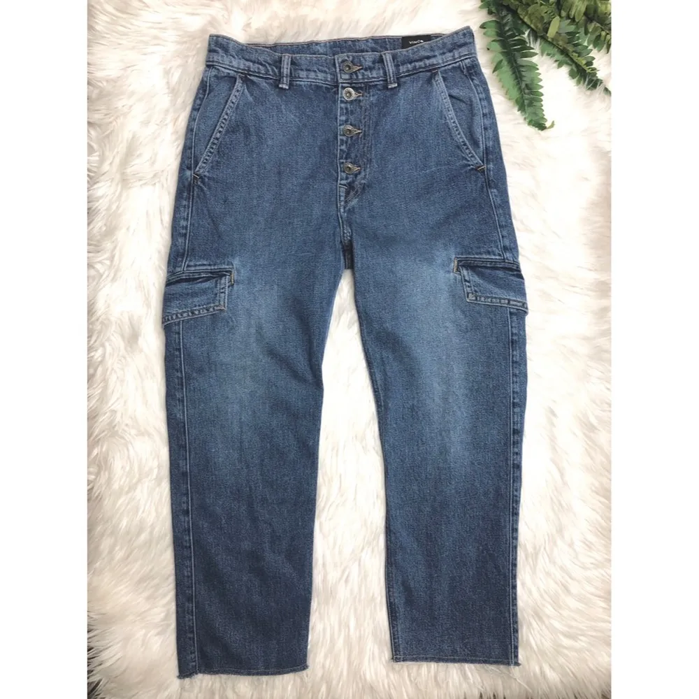 Vince Drop Slouch Cargo Jeans Size 28 - Image 4