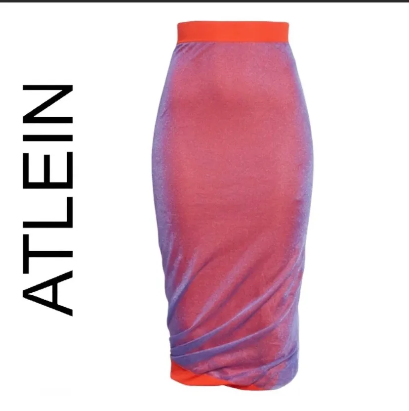 ATLEIN Runway Purple & Red Shimmer Shiny Twist Skirt 10 Multiple - Image 5