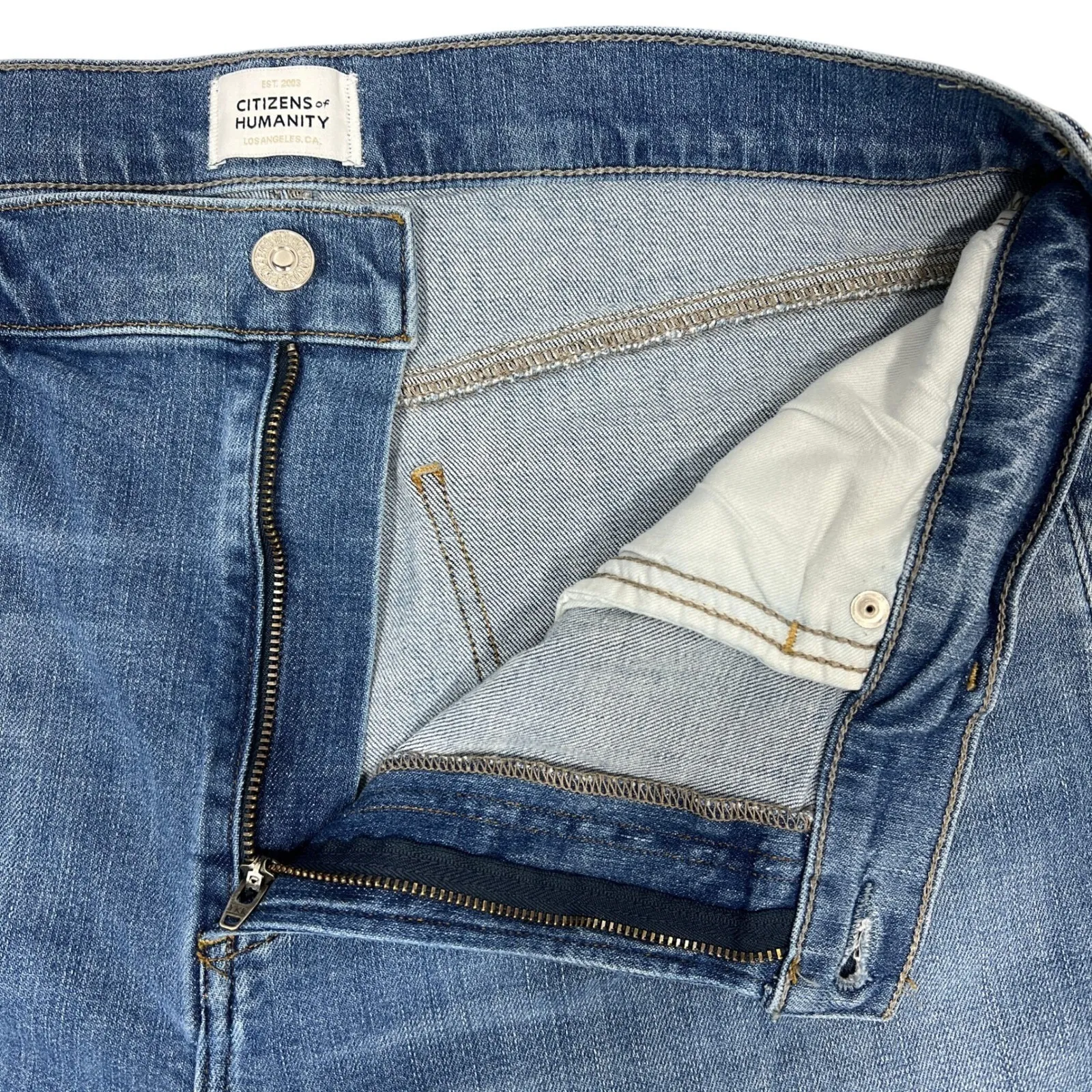 Citizens of Humanity Lyra Wide Leg Crop Jeans 32" Abliss Raw Hem - Image 5