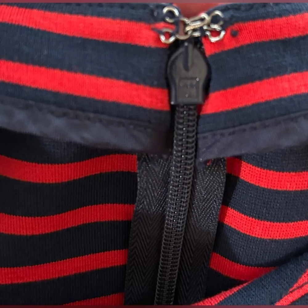 Madewell Sorbonne Red and Blue Striped Knit Dress - Image 6