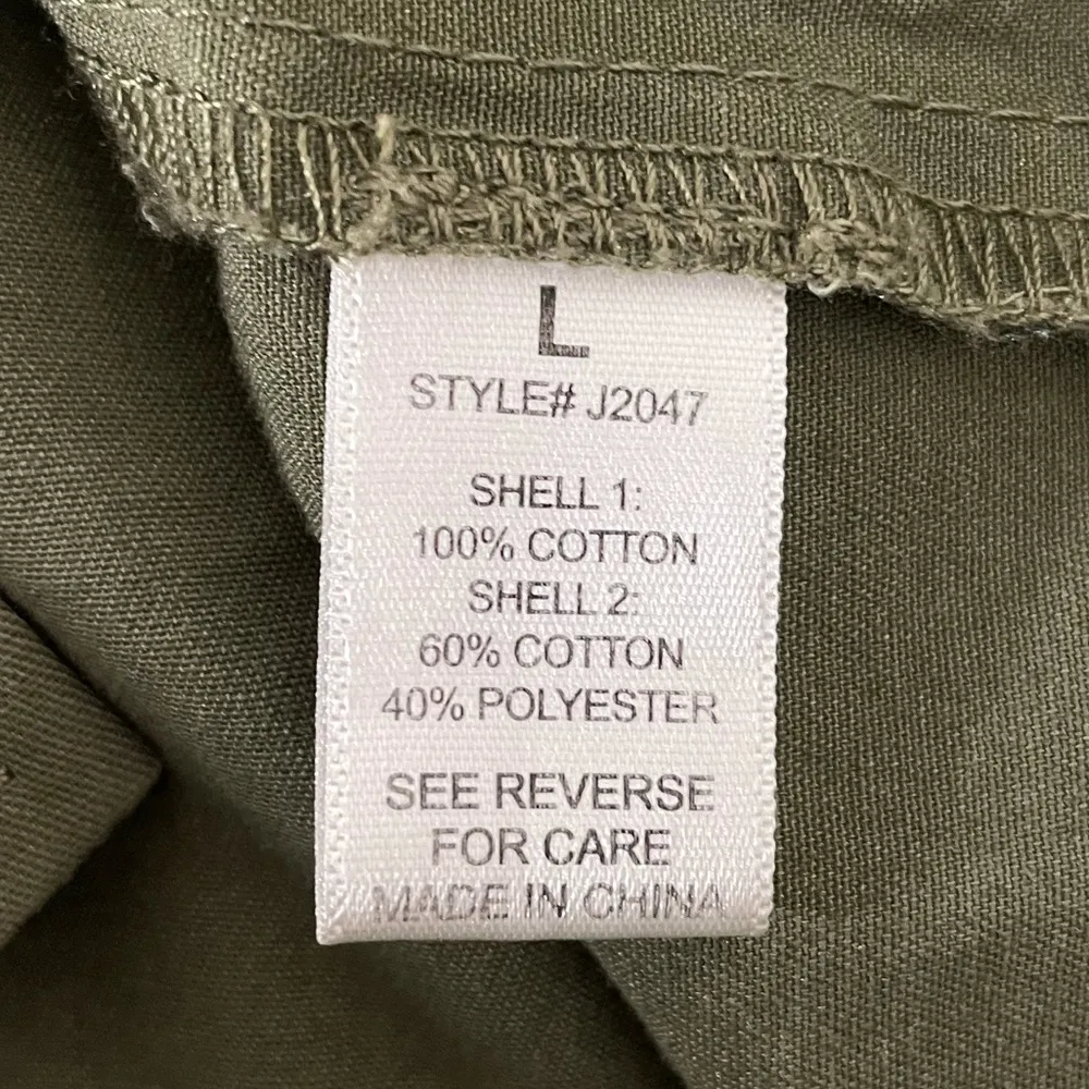 Active USA Hooded Shirt Jacket, Army Green, Gray, Large - Image 6