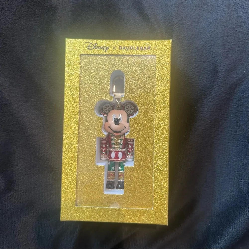Disney Mickey Mouse BaubleBar Nutcracker Bag Charm New Holiday Gift - Image 2