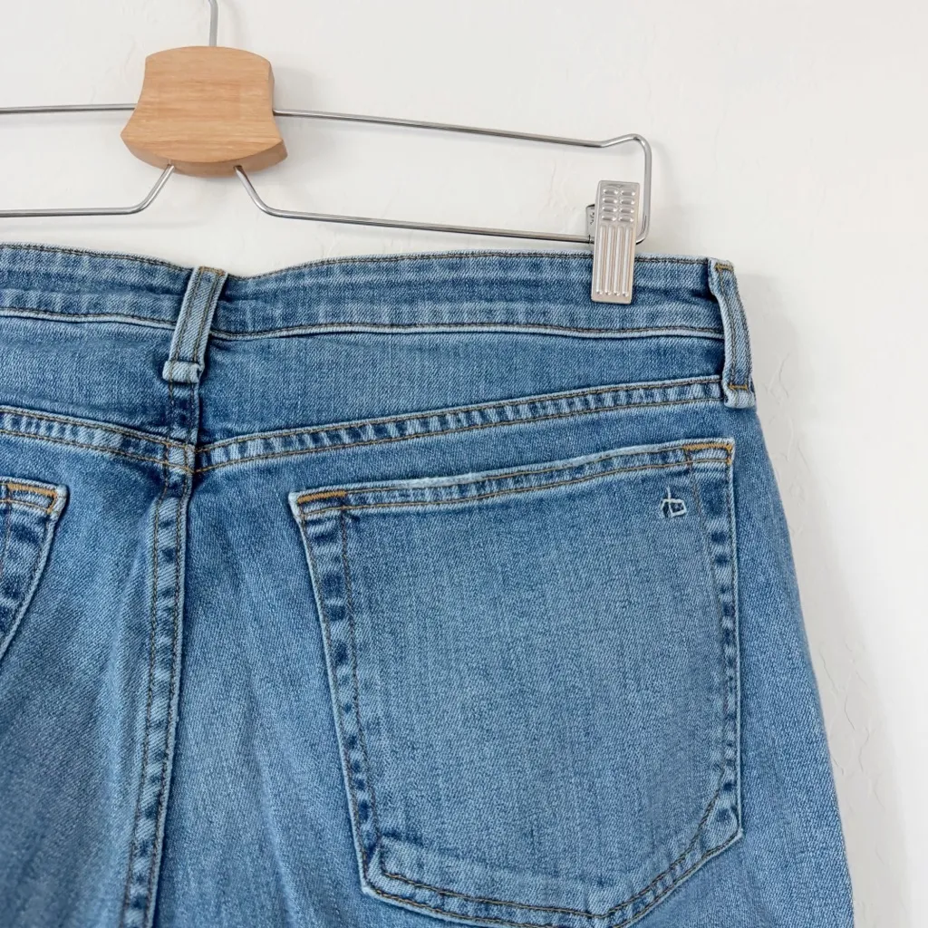Rag & Bone Dre Low-Rise Ankle Slim Boyfriend Jeans in CLN Marie Wash Size 29 - Image 9