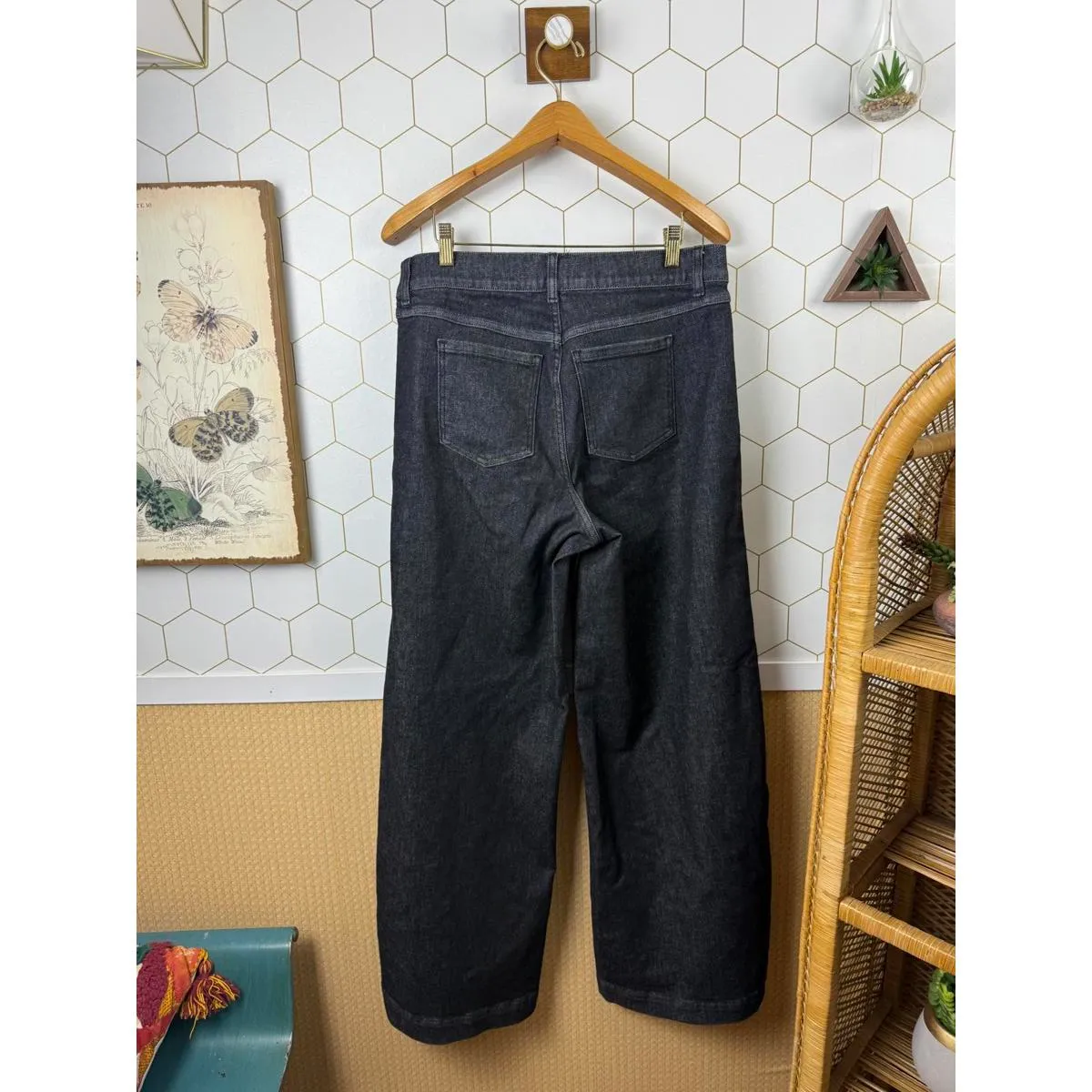 SPANX 360 Black Wide Leg Jeans with Spanxshape - Size - XL - Image 5