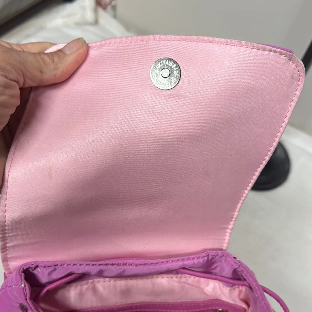 Vibrant Pink Backpack with Gold Hardware - Image 7