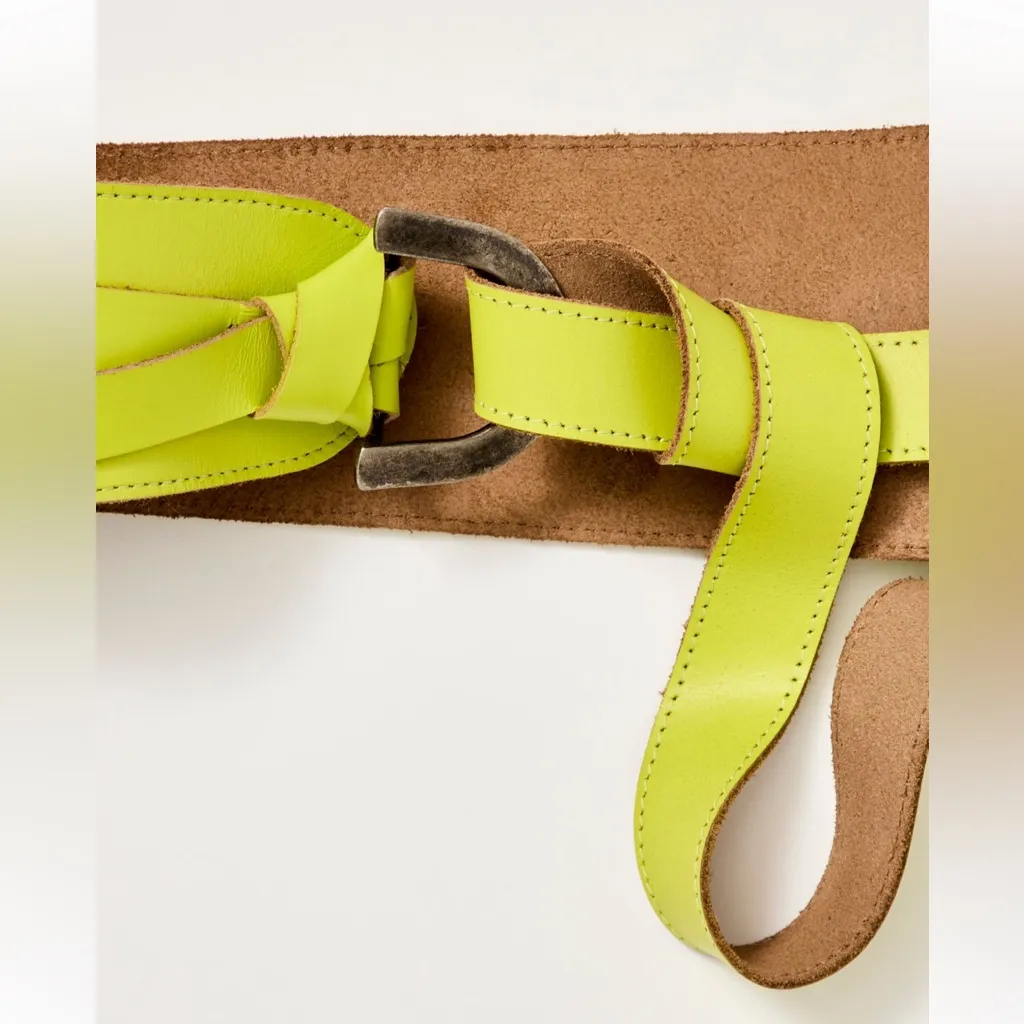 NWT Free People Waltz Leather Waist Belt in Parakeet - Image 3