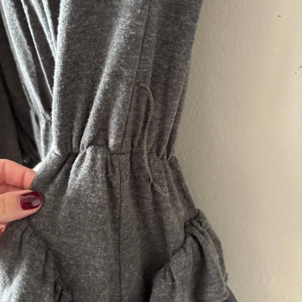 Ryu  Gray Ruffled Long Sleeve Dress - Size Small - Image 4