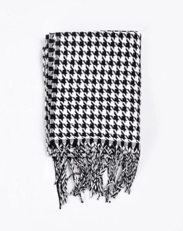 Black White Houndstooth Skinny Scarf New University of Alabama - Image 2