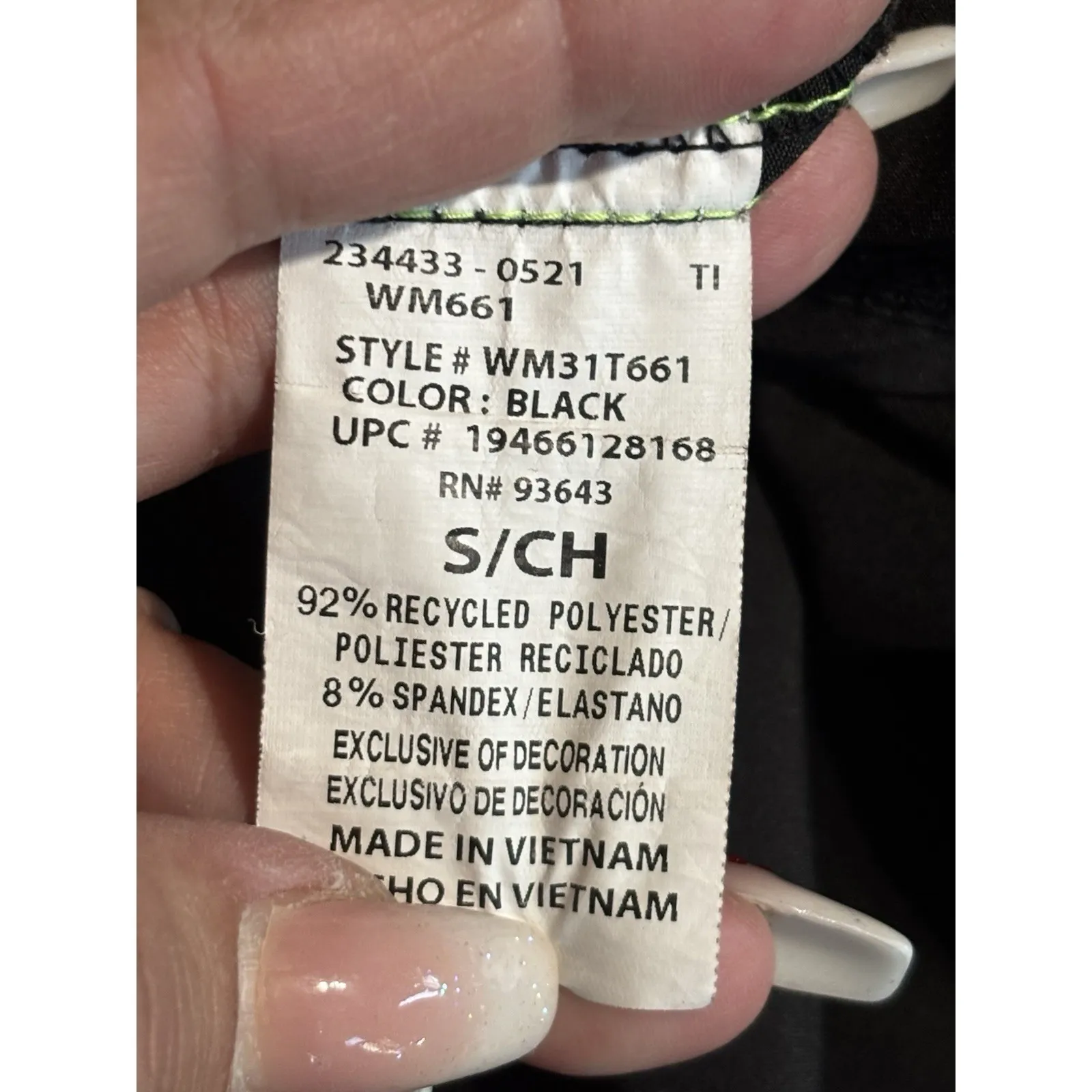 Scrubstar Scrub Top Size Small V Neck Pockets Black/Neon Green Medical Nurse - Image 7