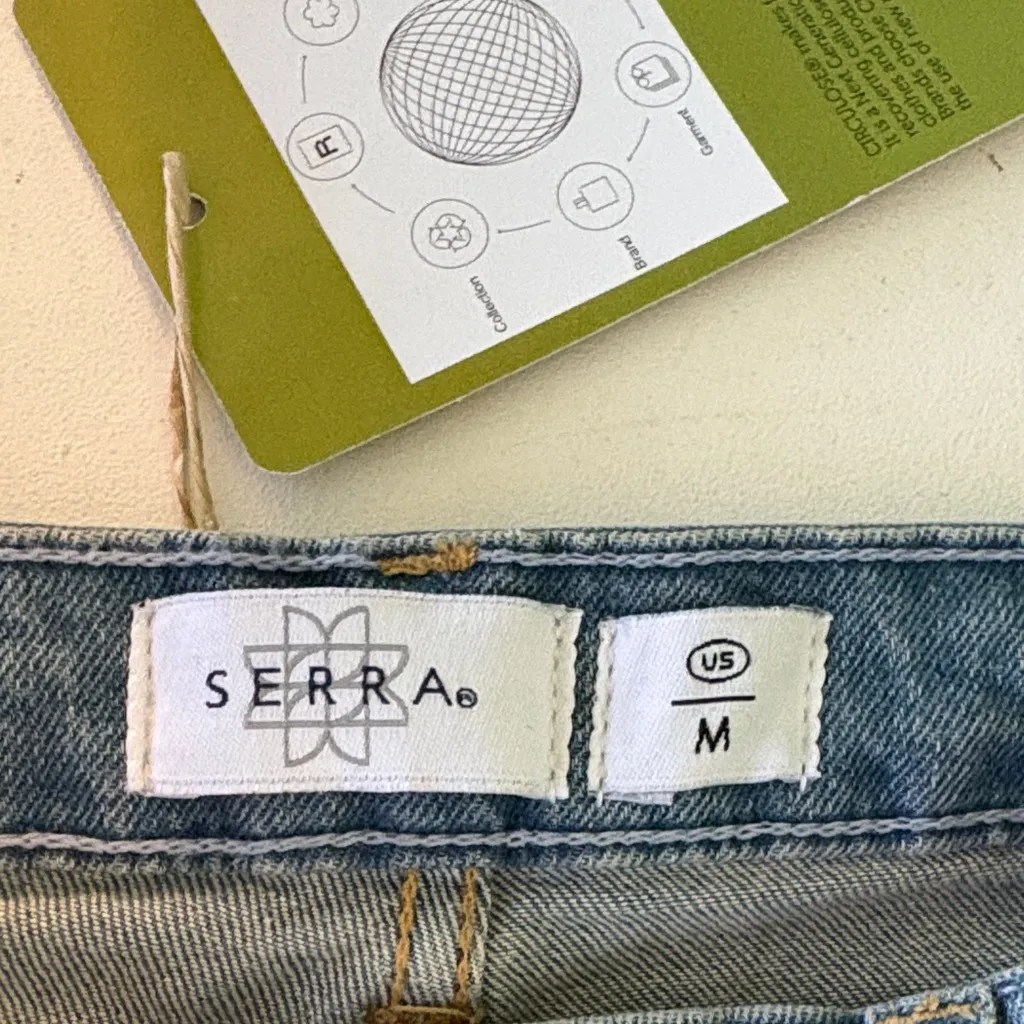 Serra Light Blue  slit Flare bottom Jeans - Image 15