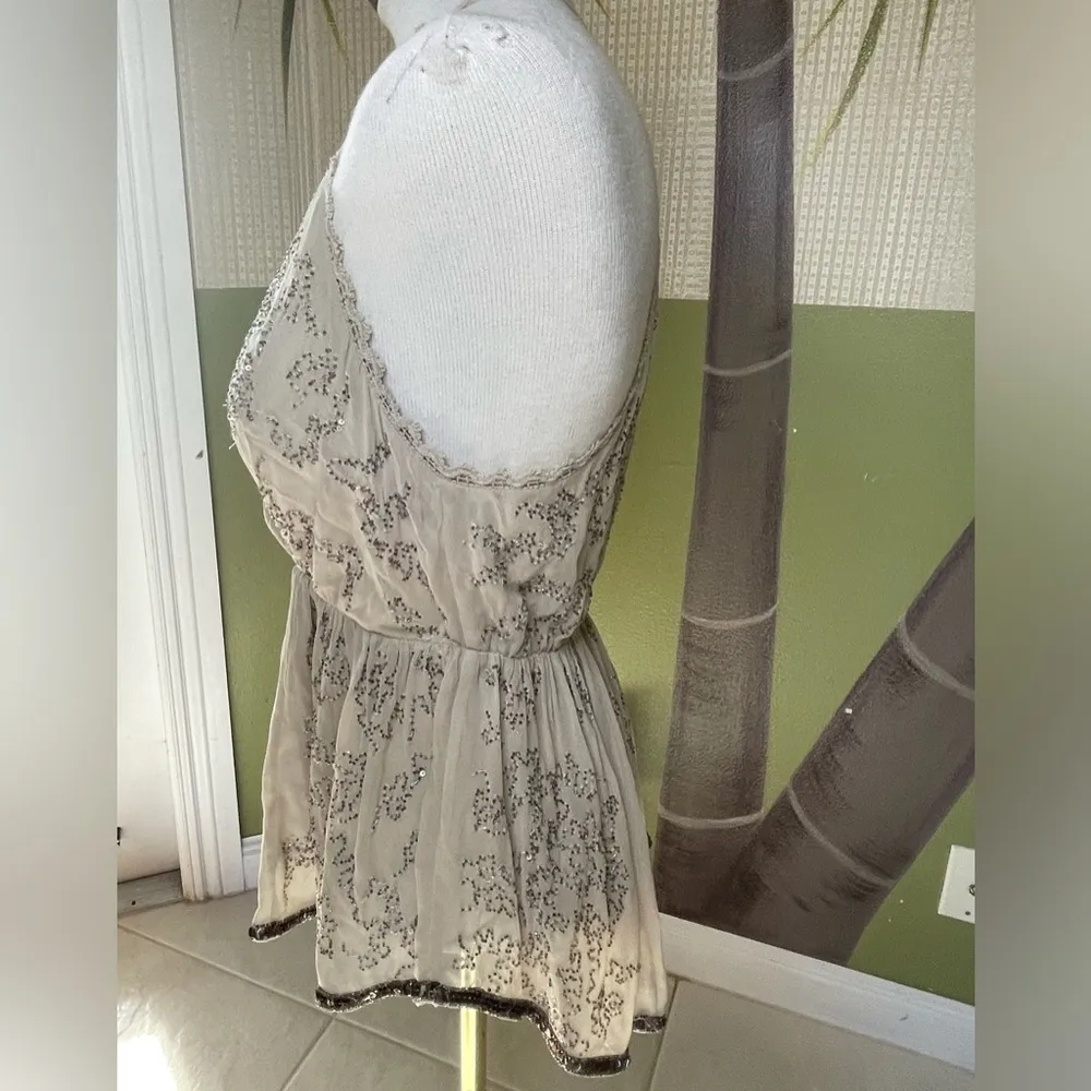 Free People beaded sequin embellished top Size S - Image 5