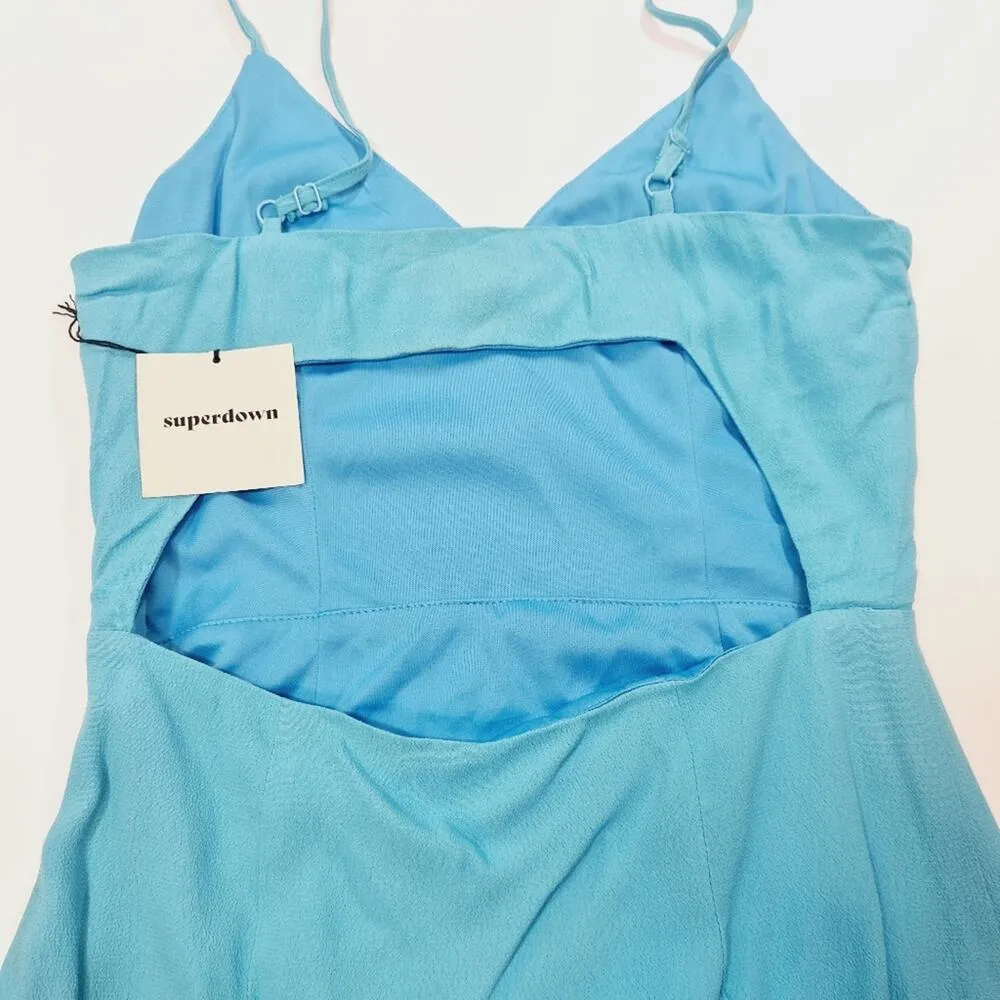 Superdown Micah Mini Dress in Teal - Image 13