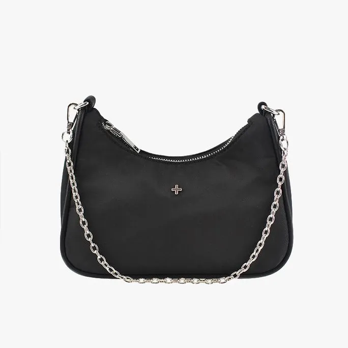 Peta and Jain Black Crossbody Shoulder Bag with Chain Strap - Image 11