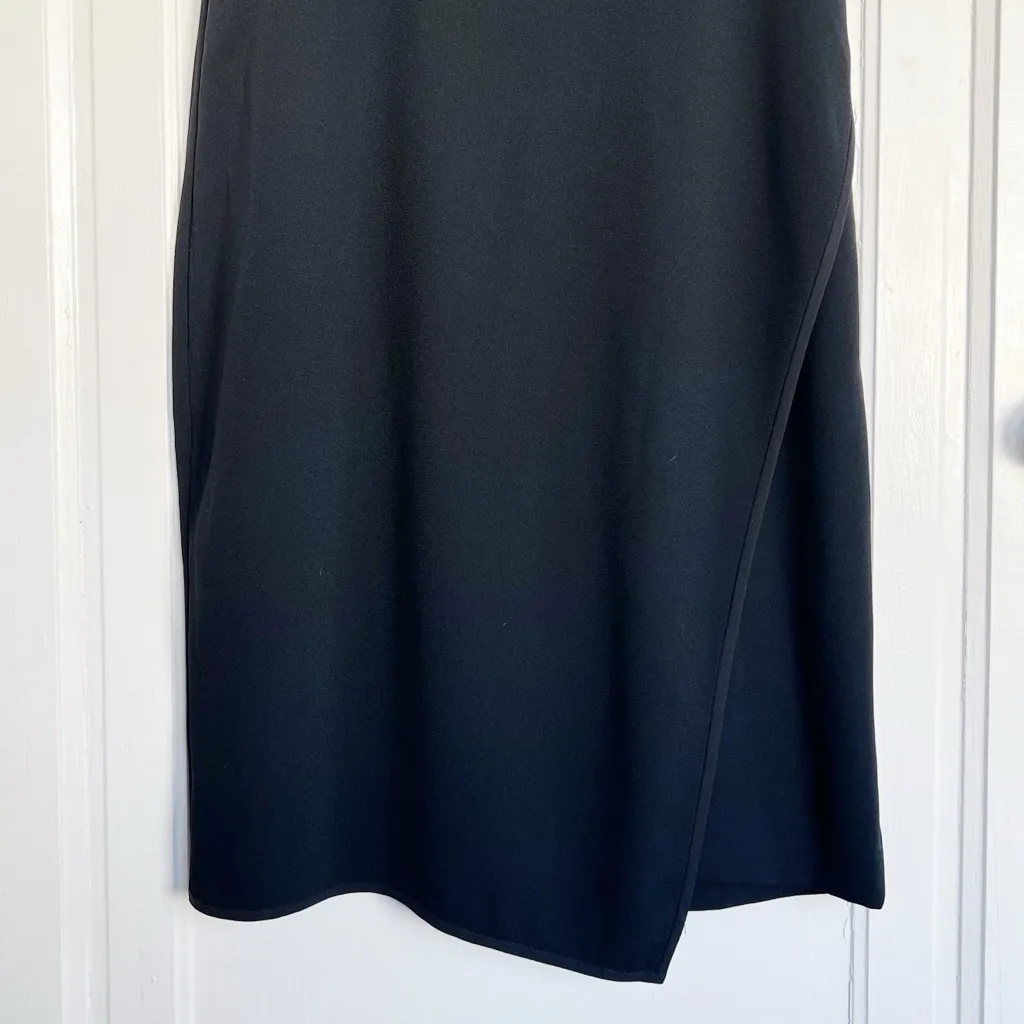 MM Lafleur • Tory 3.0 Dress black faux wrap cap sleeve pencil midi classic lbd - Image 6