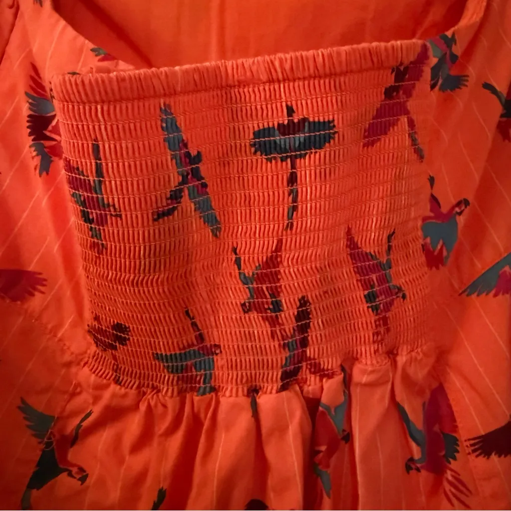 FREE PEOPLE Sunshine Of Your Love Midi Smock Dress Size 8 - Image 17