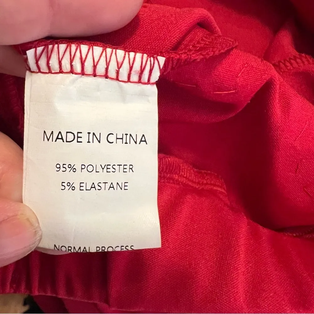 Pull On Pant Red Sequin Hearts Slit Back Hem - Image 9