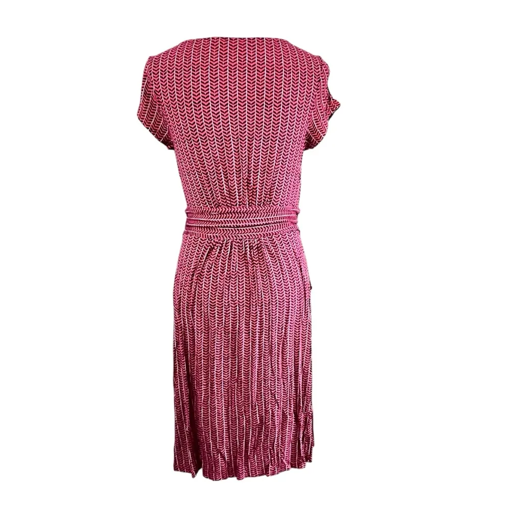 Boden Amelie Jersey Knit Red Patterned Dress Size 8 - Image 8