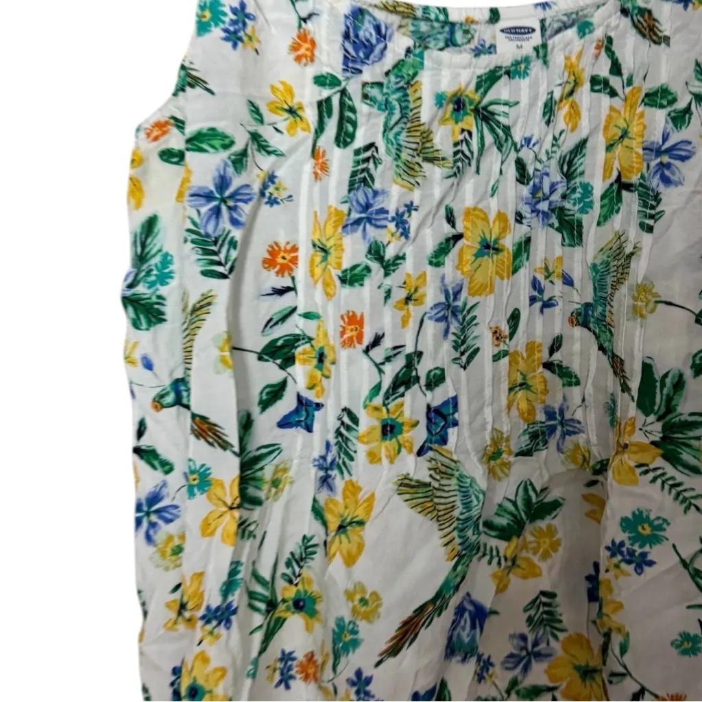 Old Navy Floral Print Top Thin Strap Flowy Blouse  Sz M - Image 6