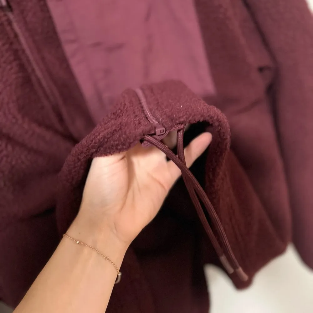 Bass Outdoor NEW Maroon Zip Up Fleece Sherpa - Image 4