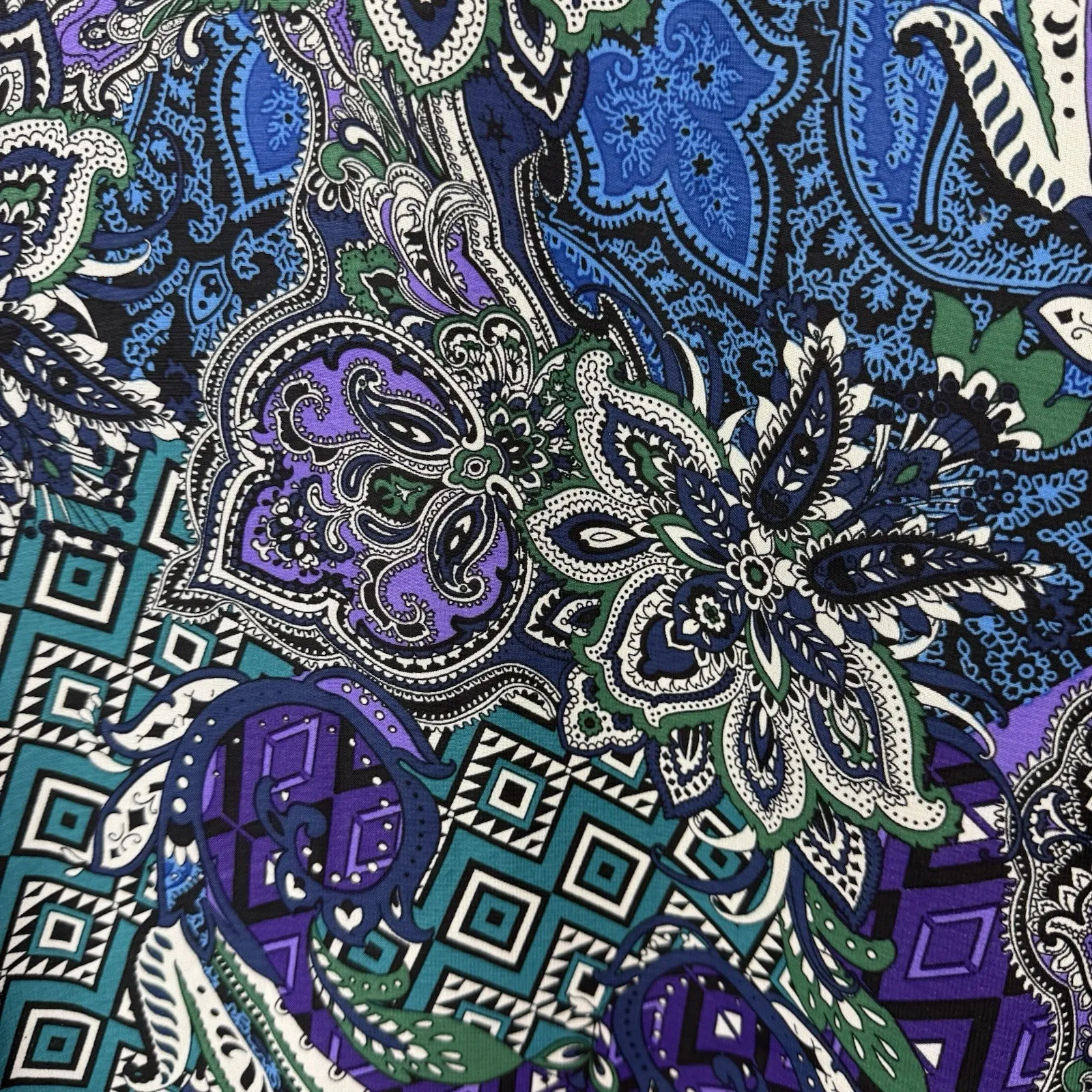 Maggie‎ Barnes Colorful Floral Paisley Pullover 3/4 Sleeve Blouse Size 5X - Image 4