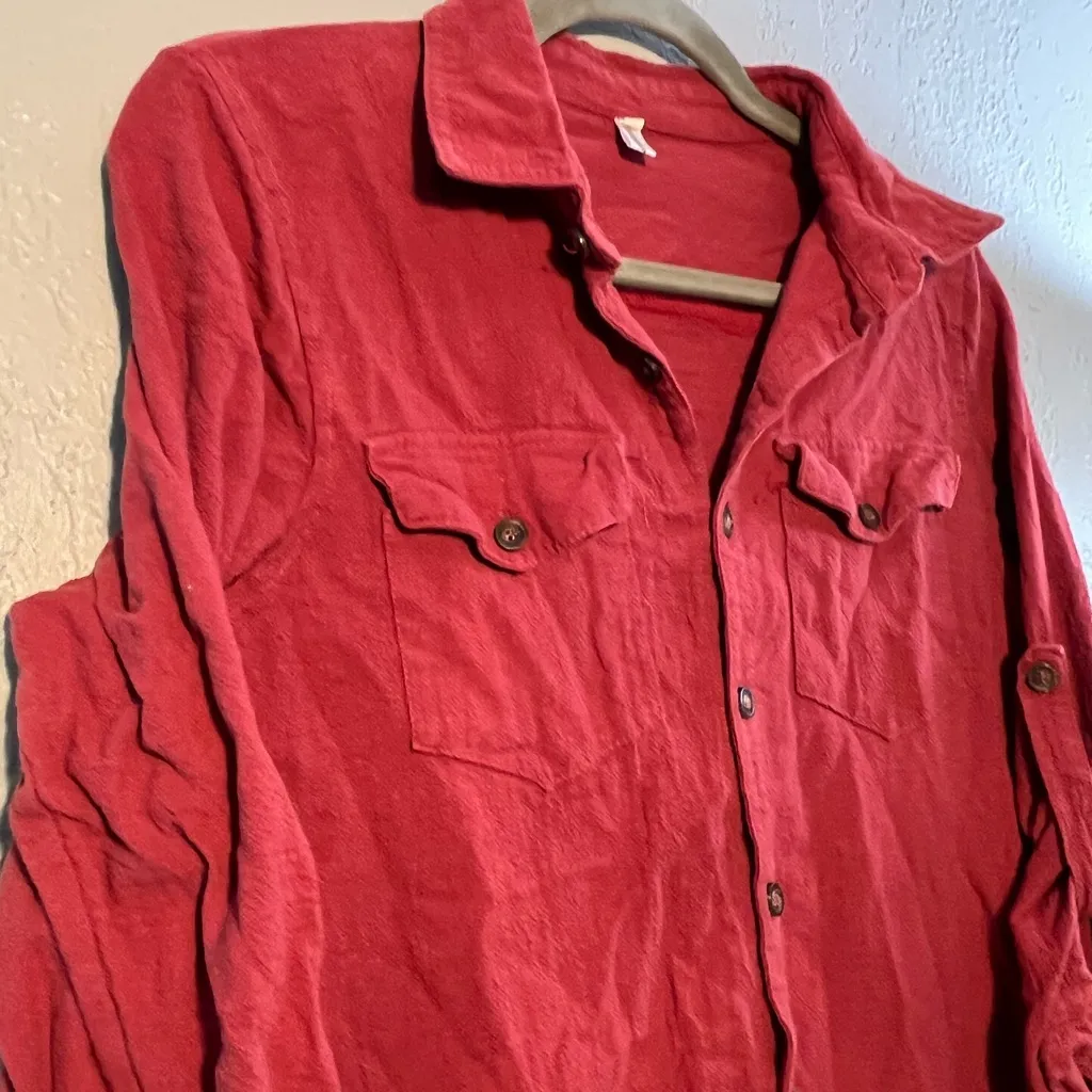 Over the Horizon Red Jean Jacket Button - Image 6