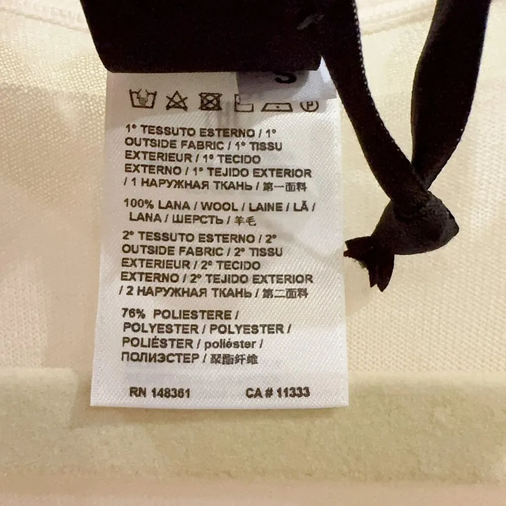 NWT PINKO GATTOMARE MAXI MAGLIA SWEATER White - Image 6