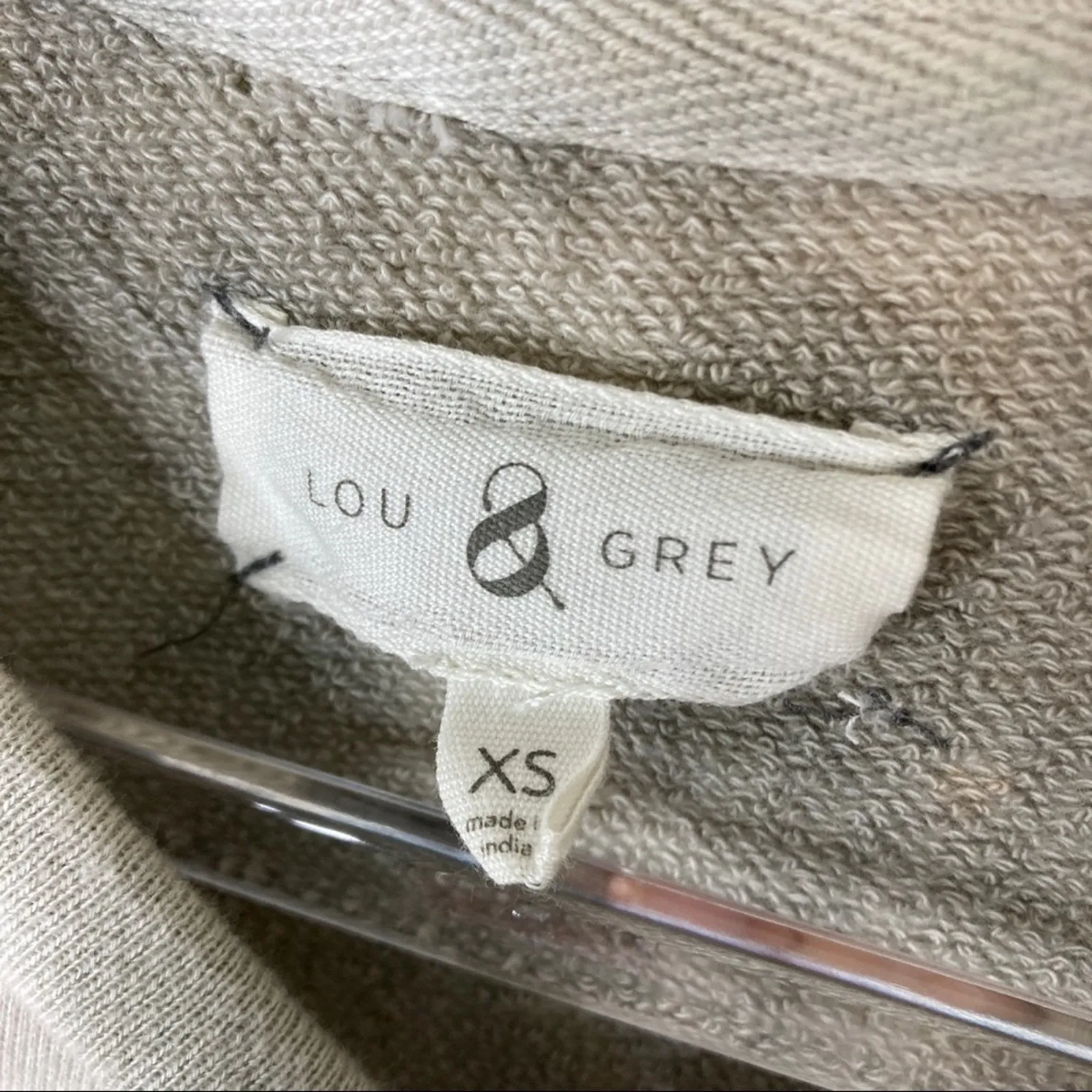 Lou & Grey Gray Tie Dye Short Sleeve French Terry Mini Dress Cotton Womens XS - Image 3