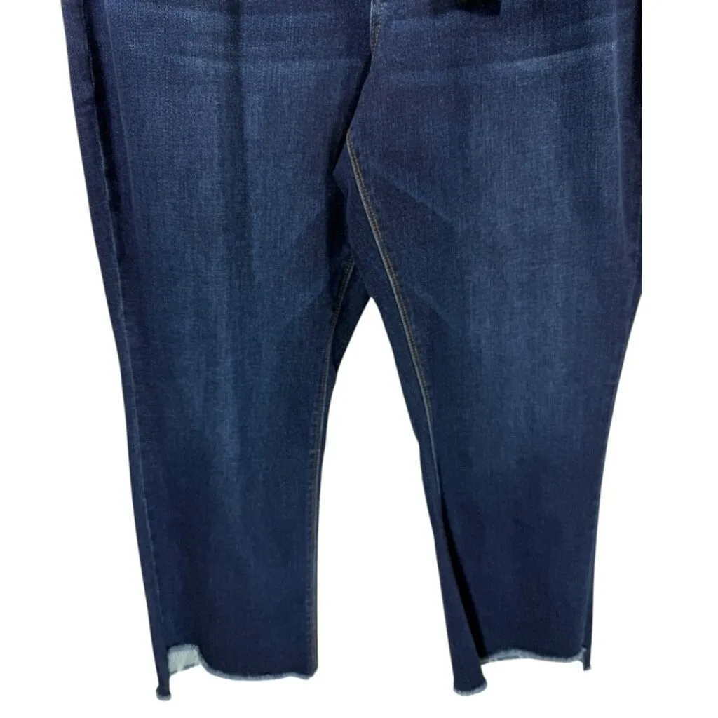 NWT Vervet High Rise Step Raw Hem Crop Flare Jeans Size 18 Denim Casual Festival Blue - Image 9